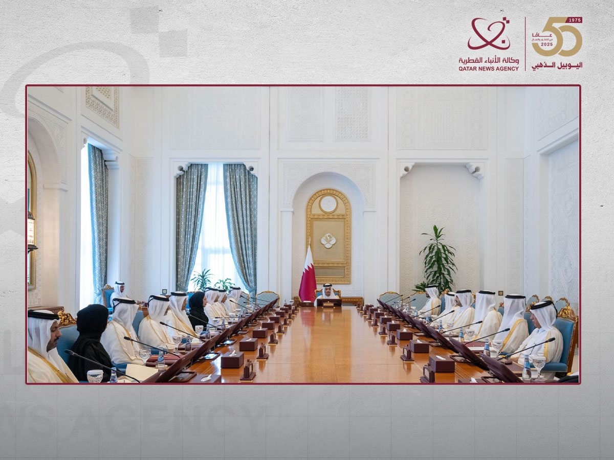 مجلس الوزراء  القطرى يشيد بنتائج مباحثات سمو الأمير مع الرئيس الأمريكي